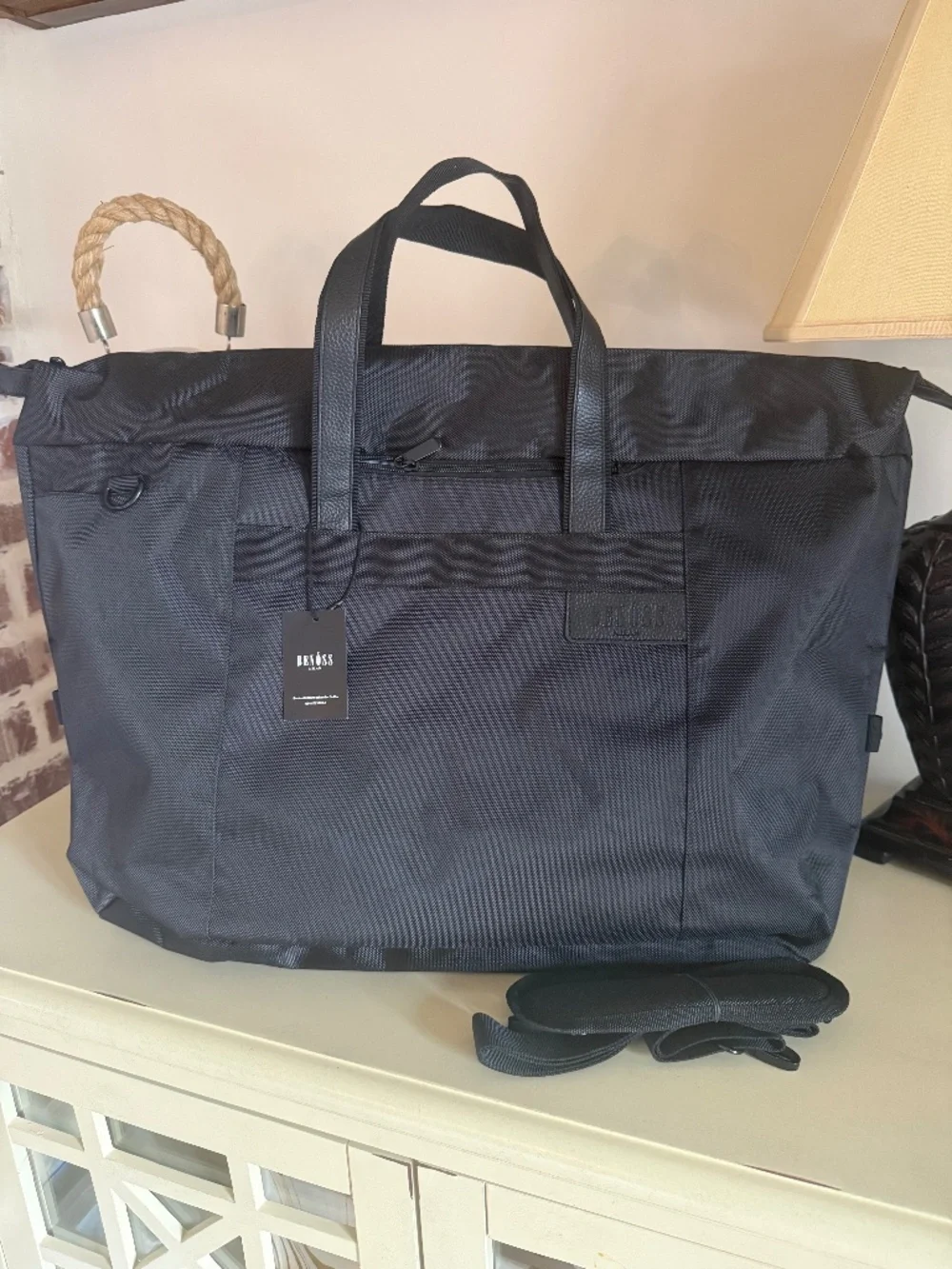 Benoss Milan Black Elite Traveler's Collection Weekender Duffel Bag
